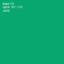 #08A770 - Jade Color Image