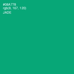 #08A778 - Jade Color Image