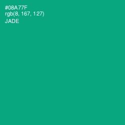 #08A77F - Jade Color Image