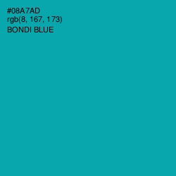 #08A7AD - Bondi Blue Color Image