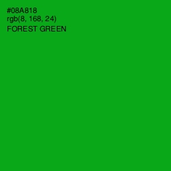 #08A818 - Forest Green Color Image