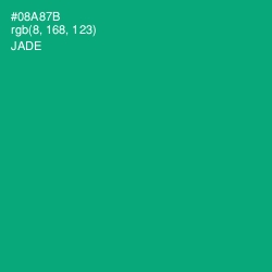 #08A87B - Jade Color Image