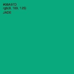 #08A97D - Jade Color Image