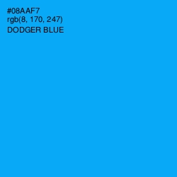 #08AAF7 - Dodger Blue Color Image