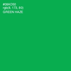 #08AD50 - Green Haze Color Image