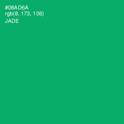 #08AD6A - Jade Color Image