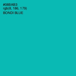 #08BAB3 - Bondi Blue Color Image