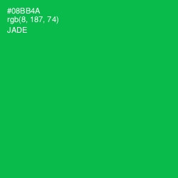 #08BB4A - Jade Color Image