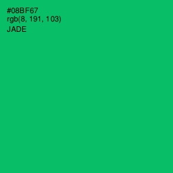 #08BF67 - Jade Color Image