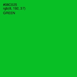 #08C025 - Green Color Image