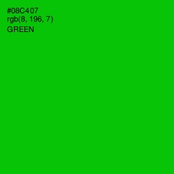 #08C407 - Green Color Image