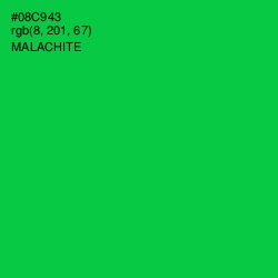 #08C943 - Malachite Color Image