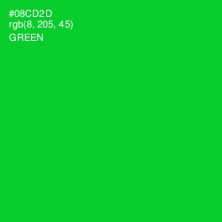 #08CD2D - Green Color Image