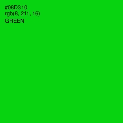 #08D310 - Green Color Image
