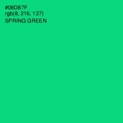 #08D87F - Spring Green Color Image