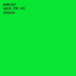 #08E631 - Green Color Image