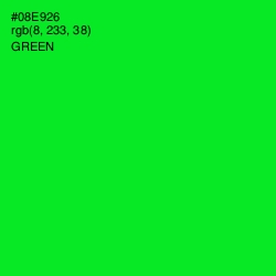 #08E926 - Green Color Image