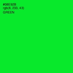#08E92B - Green Color Image