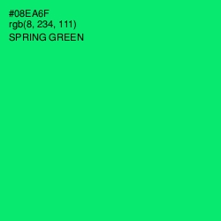 #08EA6F - Spring Green Color Image