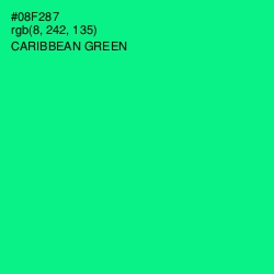 #08F287 - Caribbean Green Color Image