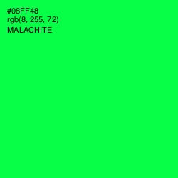 #08FF48 - Malachite Color Image