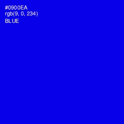 #0900EA - Blue Color Image