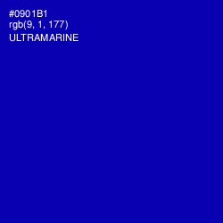 #0901B1 - Ultramarine Color Image