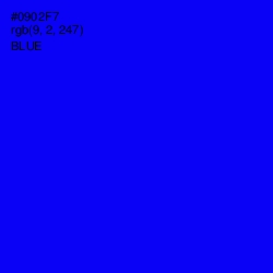 #0902F7 - Blue Color Image