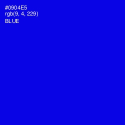 #0904E5 - Blue Color Image