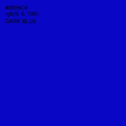 #0906C6 - Dark Blue Color Image