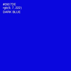 #0907DE - Dark Blue Color Image