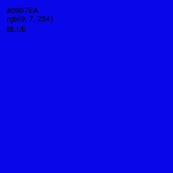 #0907EA - Blue Color Image