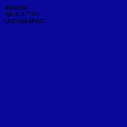 #09089A - Ultramarine Color Image