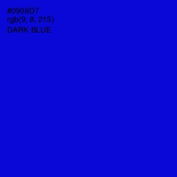 #0908D7 - Dark Blue Color Image