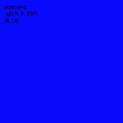 #0909FC - Blue Color Image