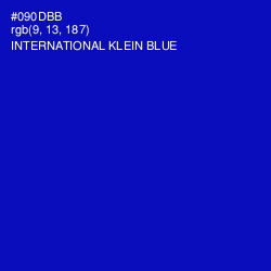 #090DBB - International Klein Blue Color Image