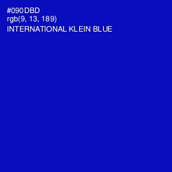 #090DBD - International Klein Blue Color Image