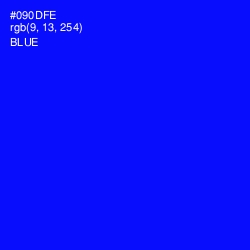 #090DFE - Blue Color Image