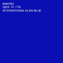 #090FB3 - International Klein Blue Color Image