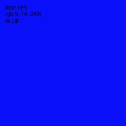 #0910F9 - Blue Color Image