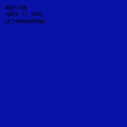 #0911A6 - Ultramarine Color Image