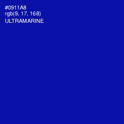 #0911A8 - Ultramarine Color Image