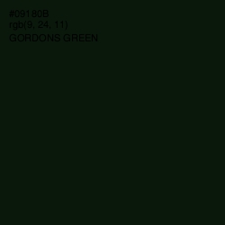 #09180B - Gordons Green Color Image