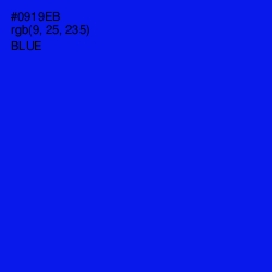 #0919EB - Blue Color Image