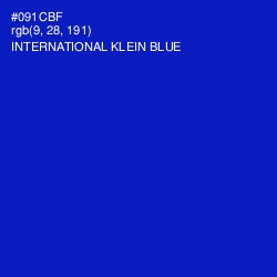 #091CBF - International Klein Blue Color Image