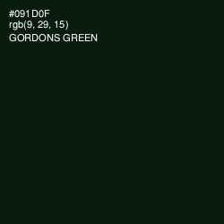 #091D0F - Gordons Green Color Image