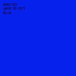 #0921ED - Blue Color Image