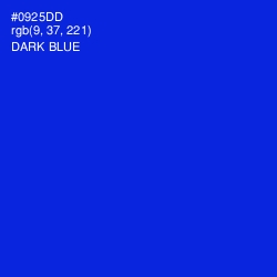 #0925DD - Dark Blue Color Image