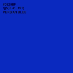 #0929BF - Persian Blue Color Image