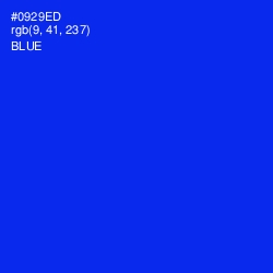 #0929ED - Blue Color Image